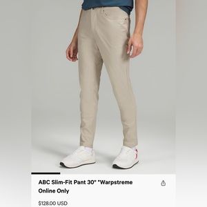 NWT Lululemon ABC Slim-Fit 30” *Warpstreme Online Only